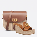DIOR BOBBY MEDIUM TASCHE UND 30 MONTAIGNE WEDGE SANDALEN SET