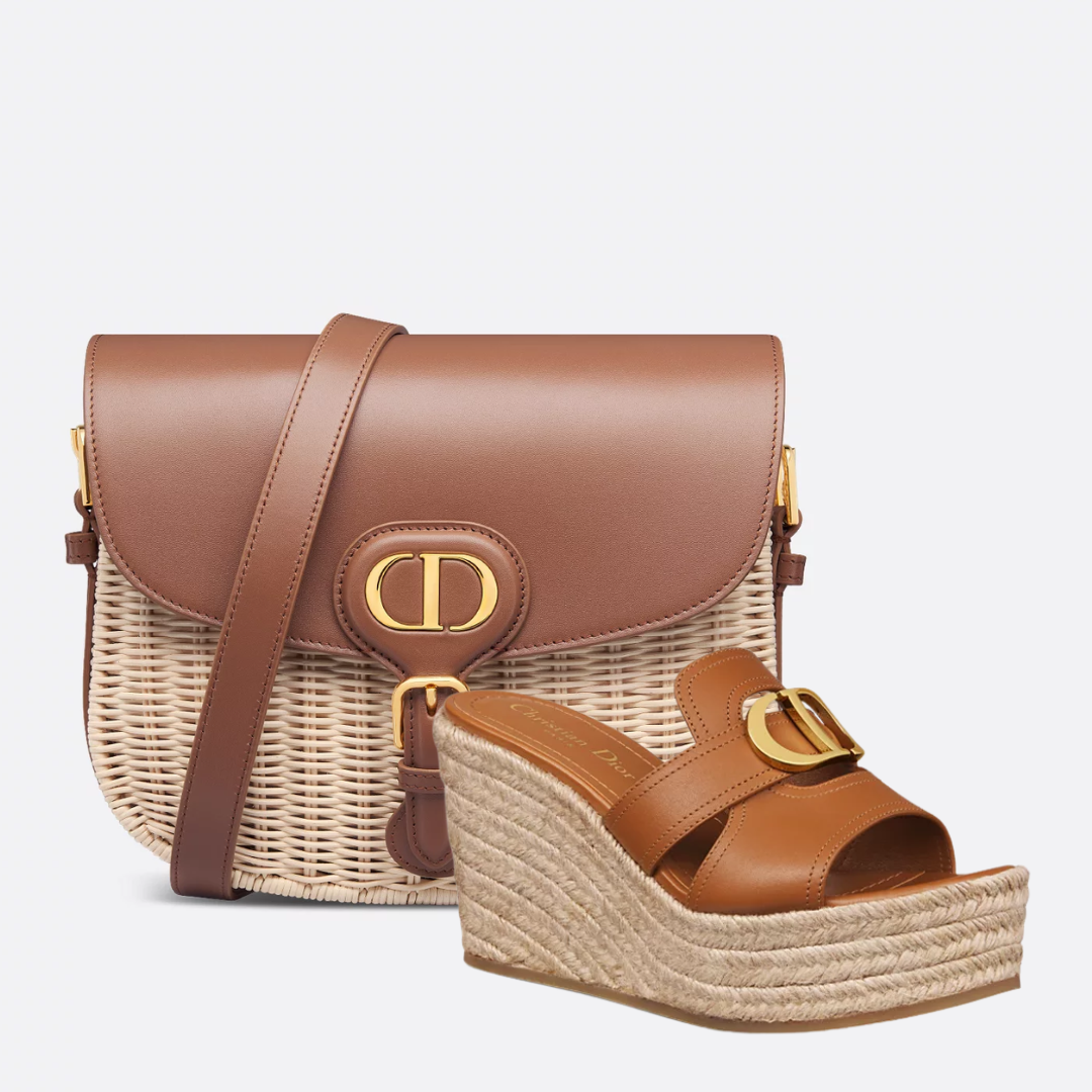 DIOR BOBBY MEDIUM TASCHE UND 30 MONTAIGNE WEDGE SANDALEN SET