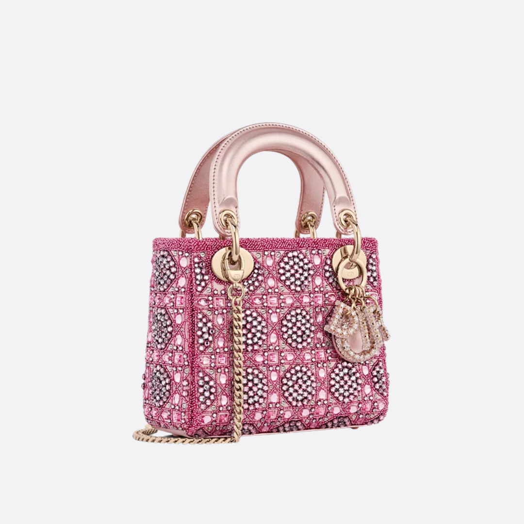 LADY DIOR MINI MIT PERLEN
