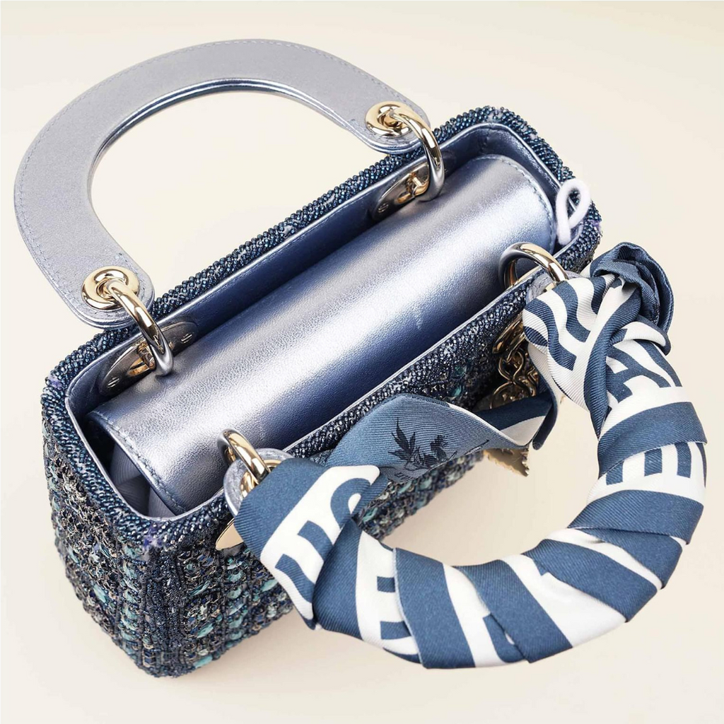 LADY DIOR MINI MIT PERLEN