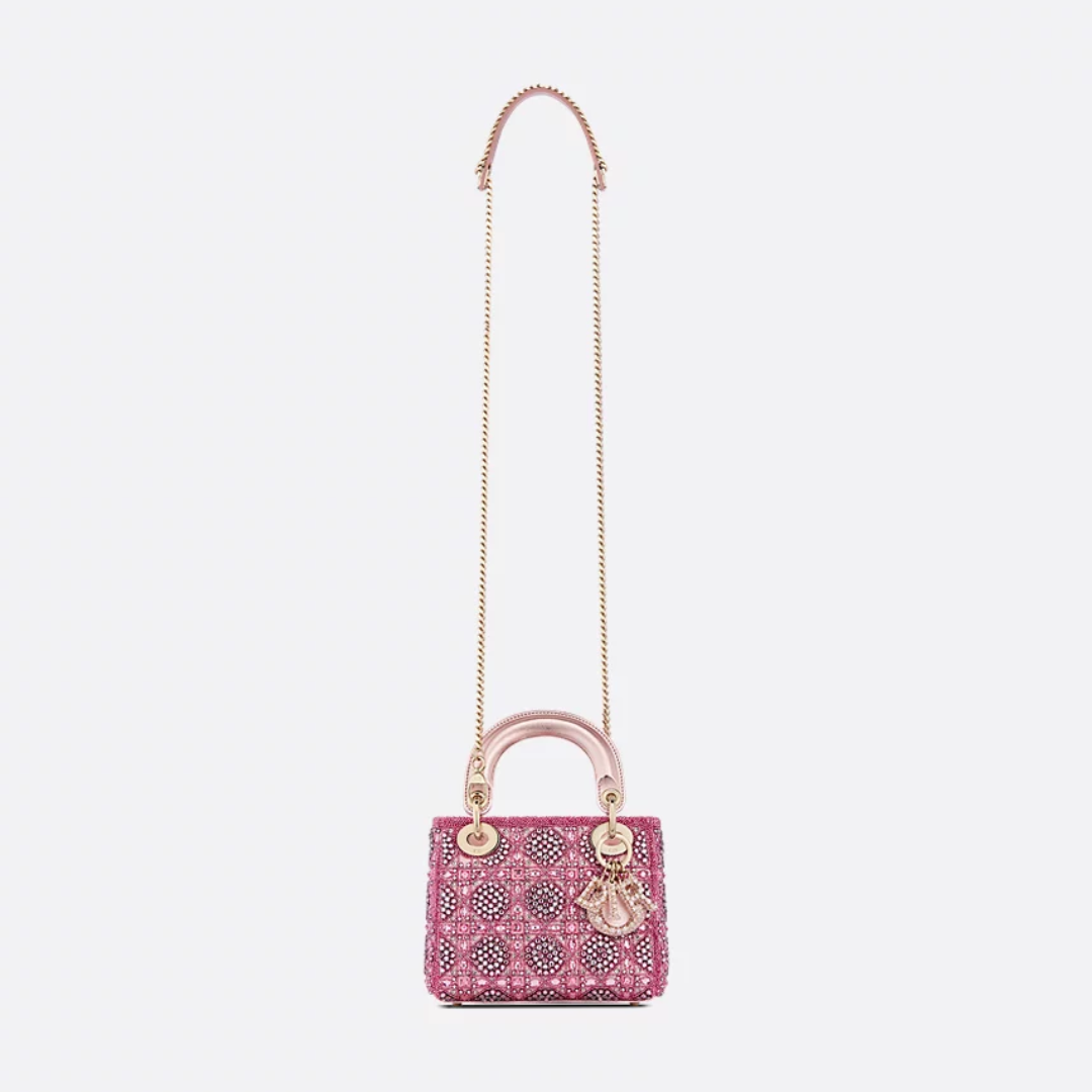 LADY DIOR MINI MIT PERLEN