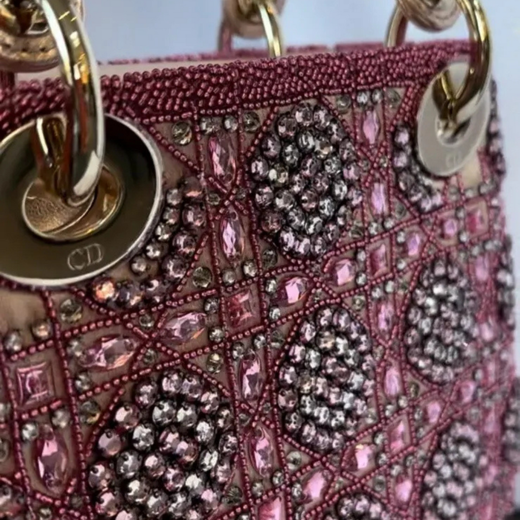 LADY DIOR MINI MIT PERLEN