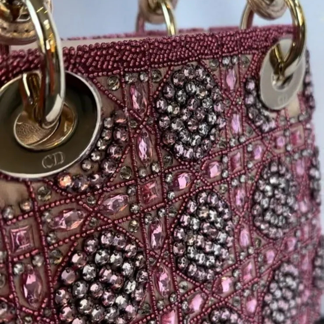 LADY DIOR MINI MIT PERLEN