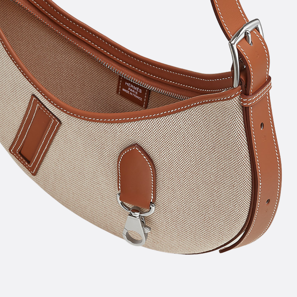 KLEINE SATTELTASCHE AUS STOFF UND LEDER VON HERMÈS