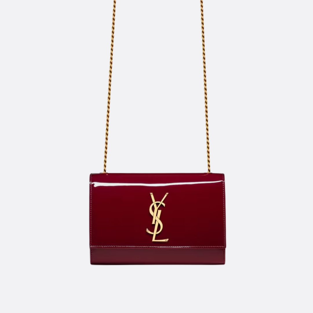 SAINT LAURENT KATE KLEINE SCHULTERTASCHE AUS LACKLEDER