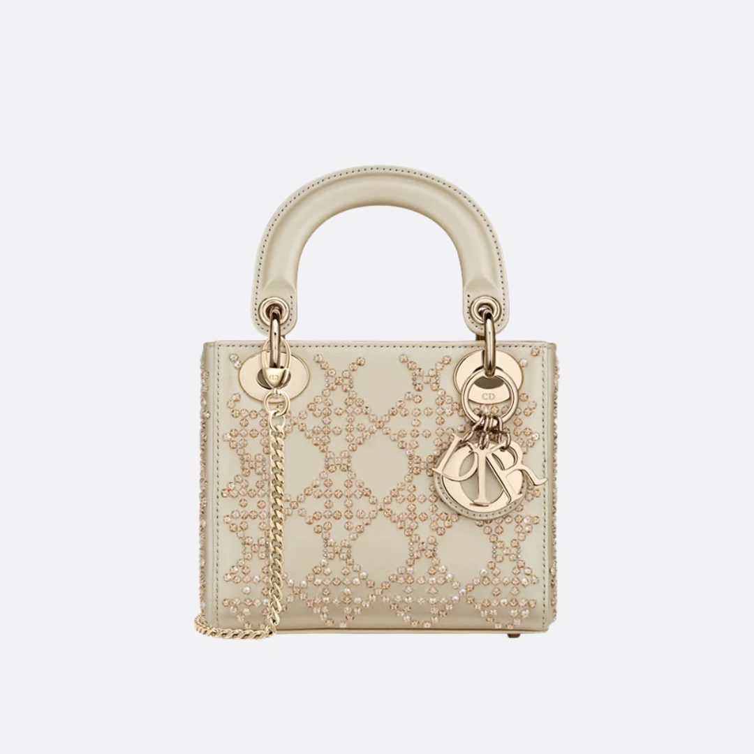 MINI LADY DIOR MIT PERLENBESTICKUNG
