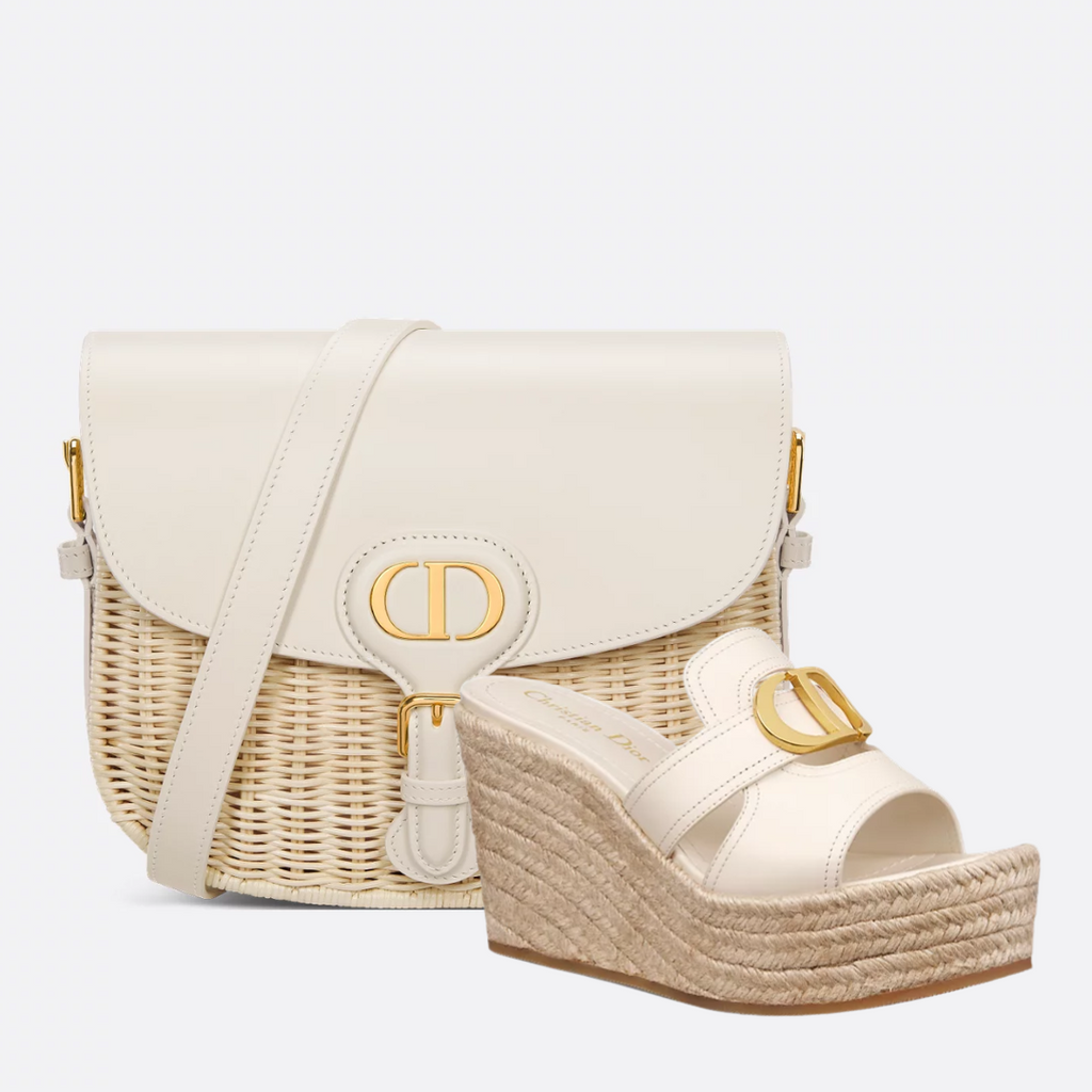 DIOR BOBBY MEDIUM TASCHE UND 30 MONTAIGNE WEDGE SLIDE SET