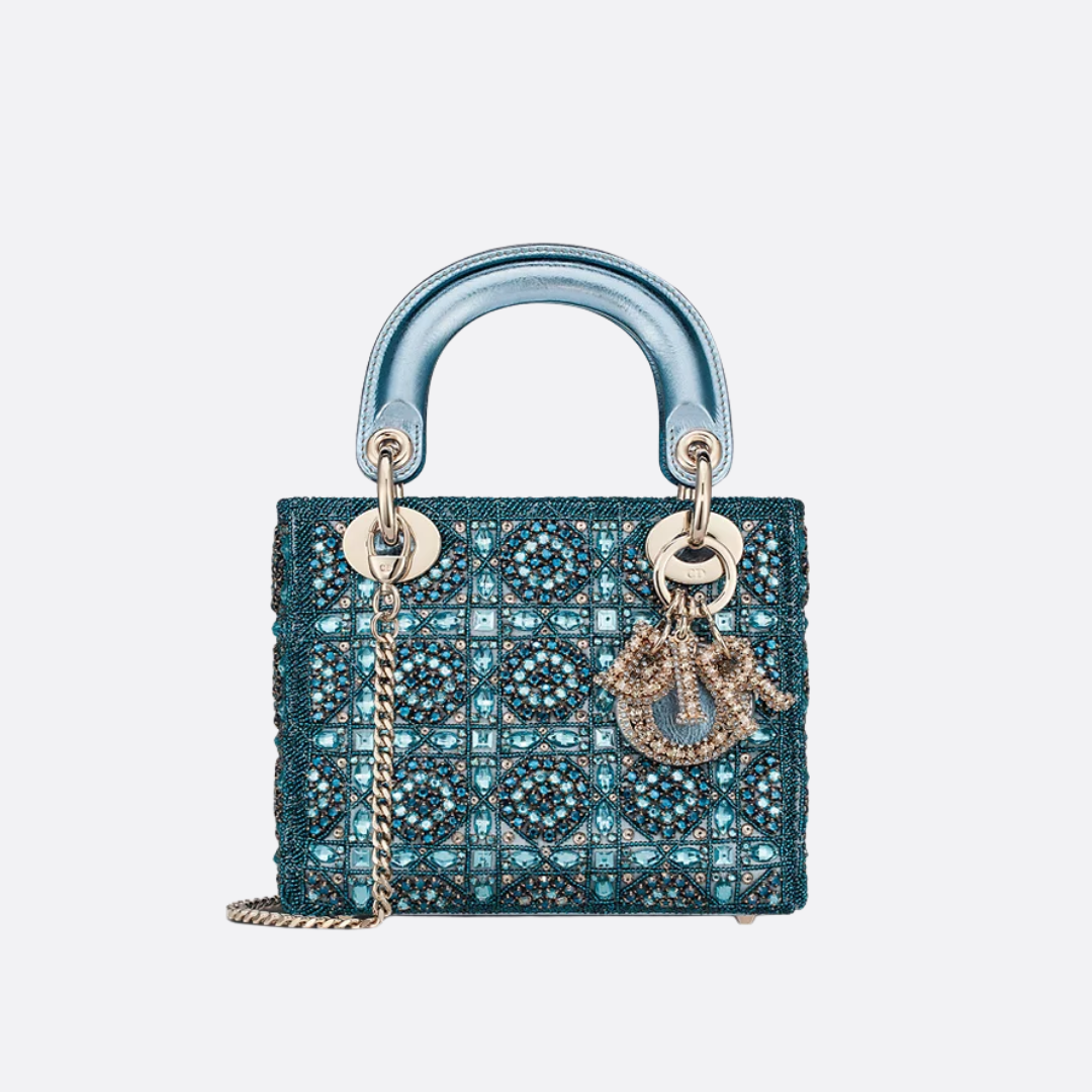 LADY DIOR MINI MIT PERLEN