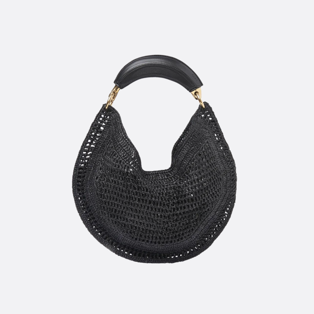CHLOÉ SUMMER BANANA BAG IN RAFFIA
