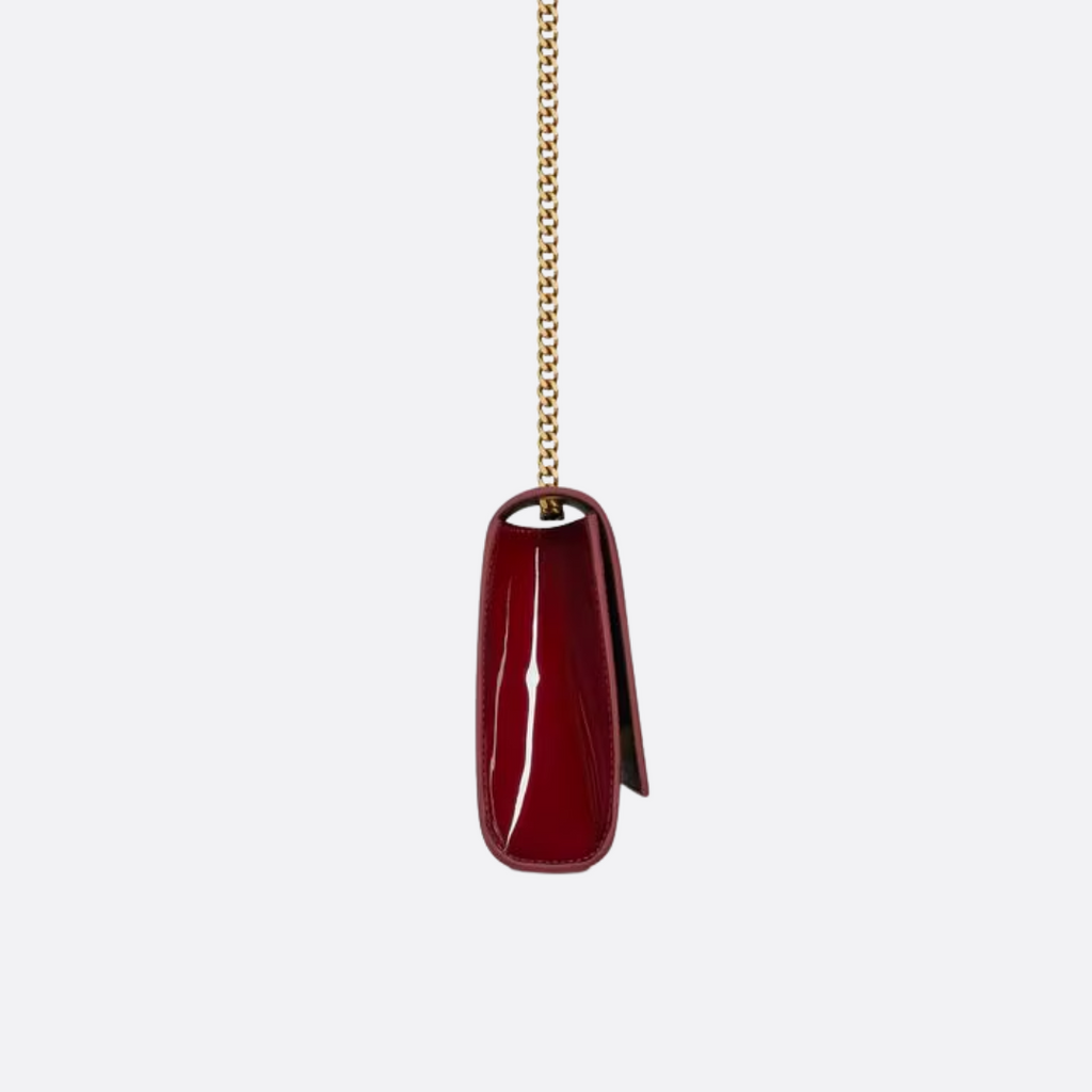 SAINT LAURENT KATE KLEINE SCHULTERTASCHE AUS LACKLEDER