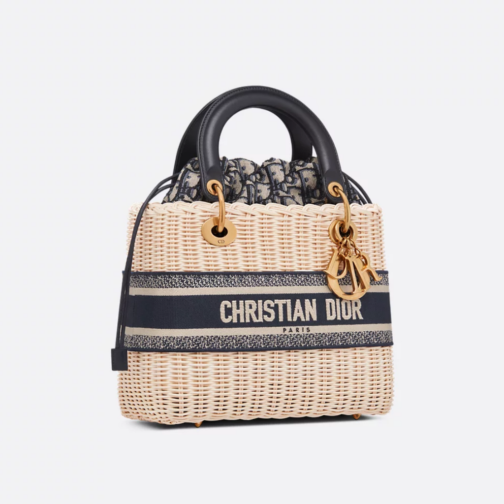 DIOR LADY DIOR HANDTASCHE AUS RATTAN