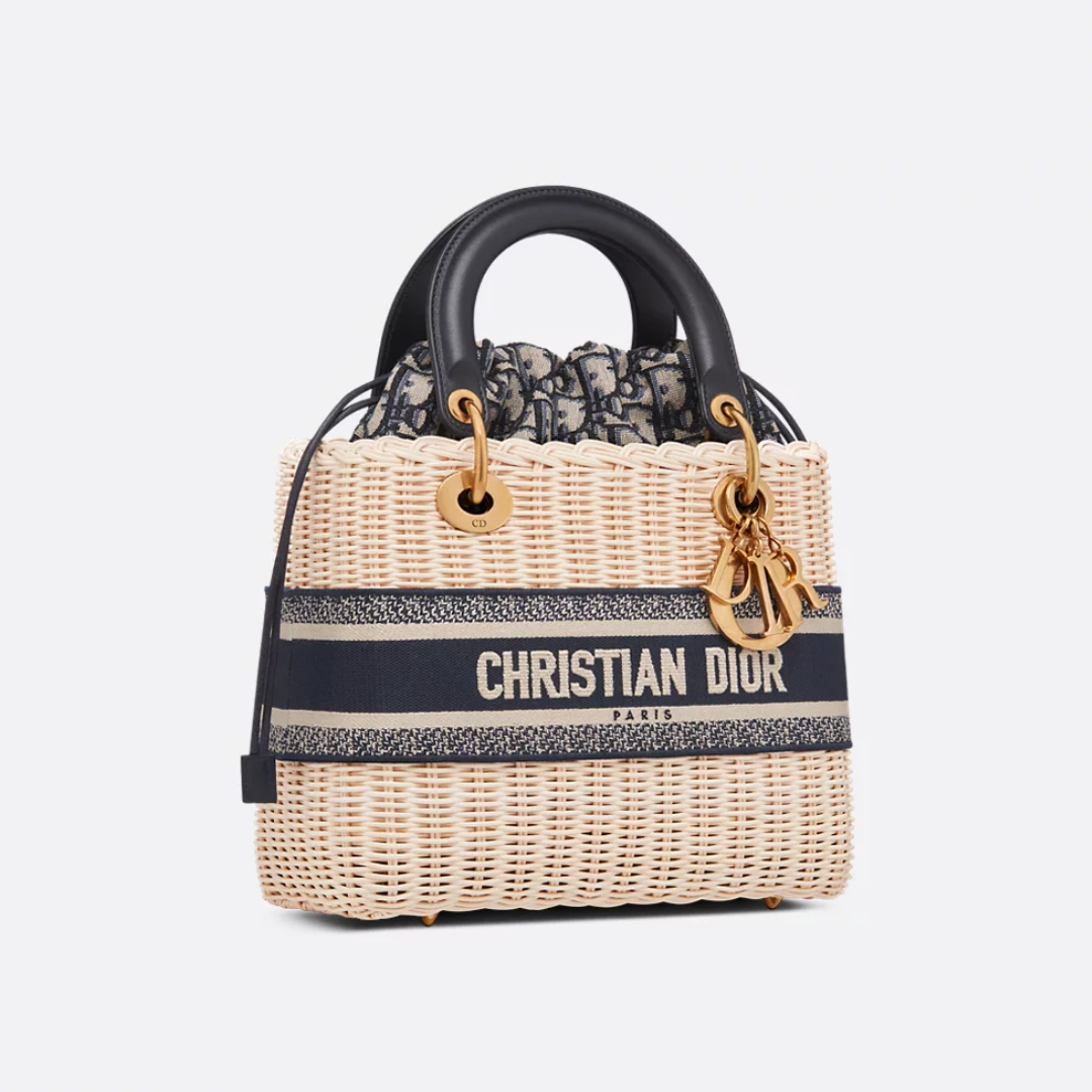 DIOR LADY DIOR HANDTASCHE AUS RATTAN