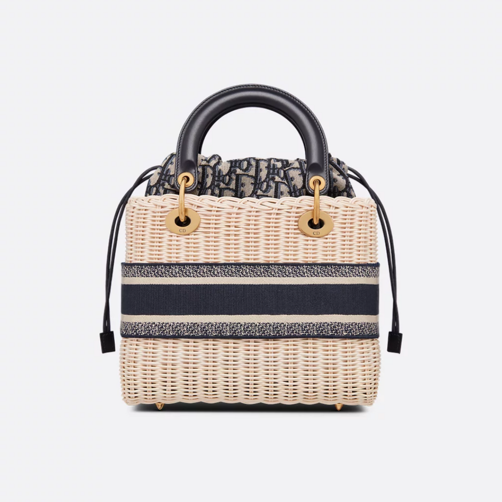 DIOR LADY DIOR HANDTASCHE AUS RATTAN