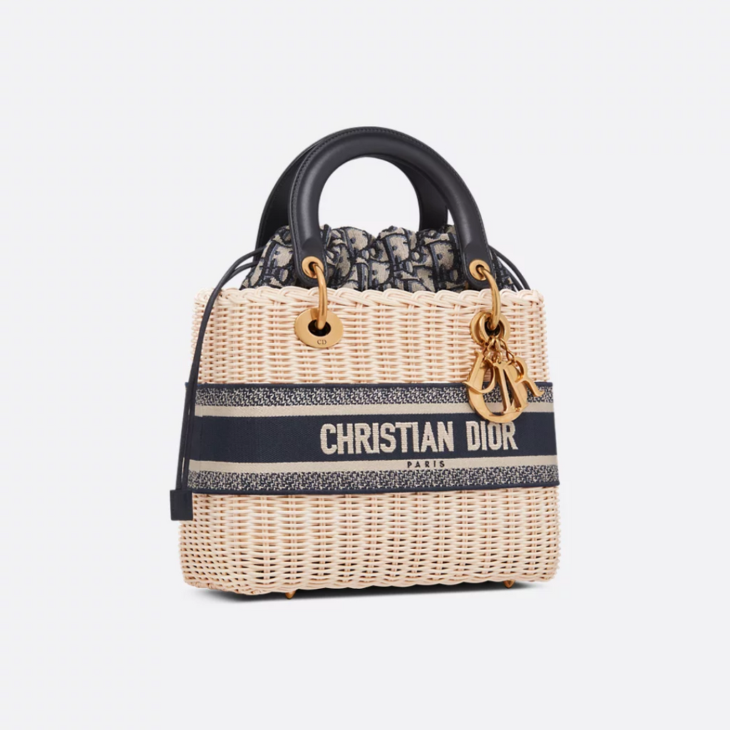 DIOR LADY DIOR HANDTASCHE AUS RATTAN