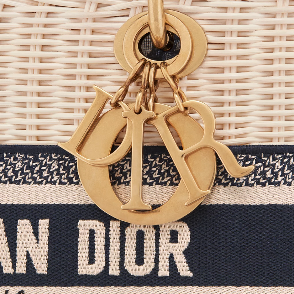 DIOR LADY DIOR HANDTASCHE AUS RATTAN