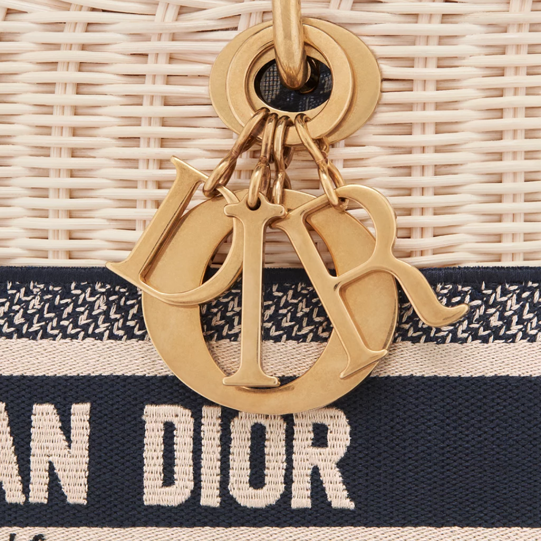 DIOR LADY DIOR HANDTASCHE AUS RATTAN