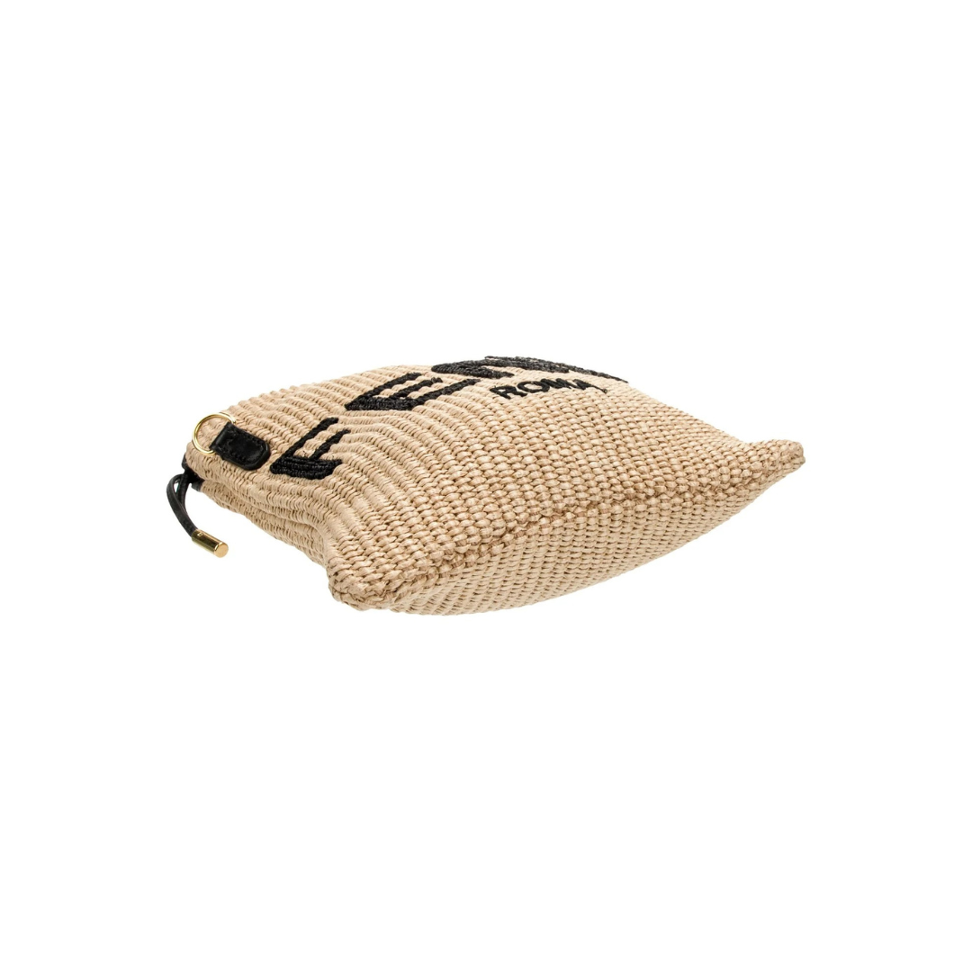 FENDI KLEINE HANDTASCHE AUS RAFFIA