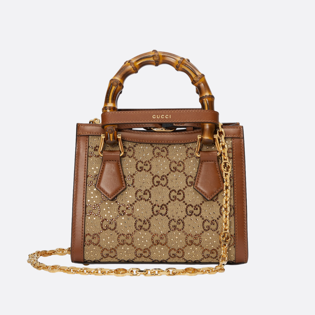 GUCCI DIANA SMALL TASCHE MIT KRISTALLEN