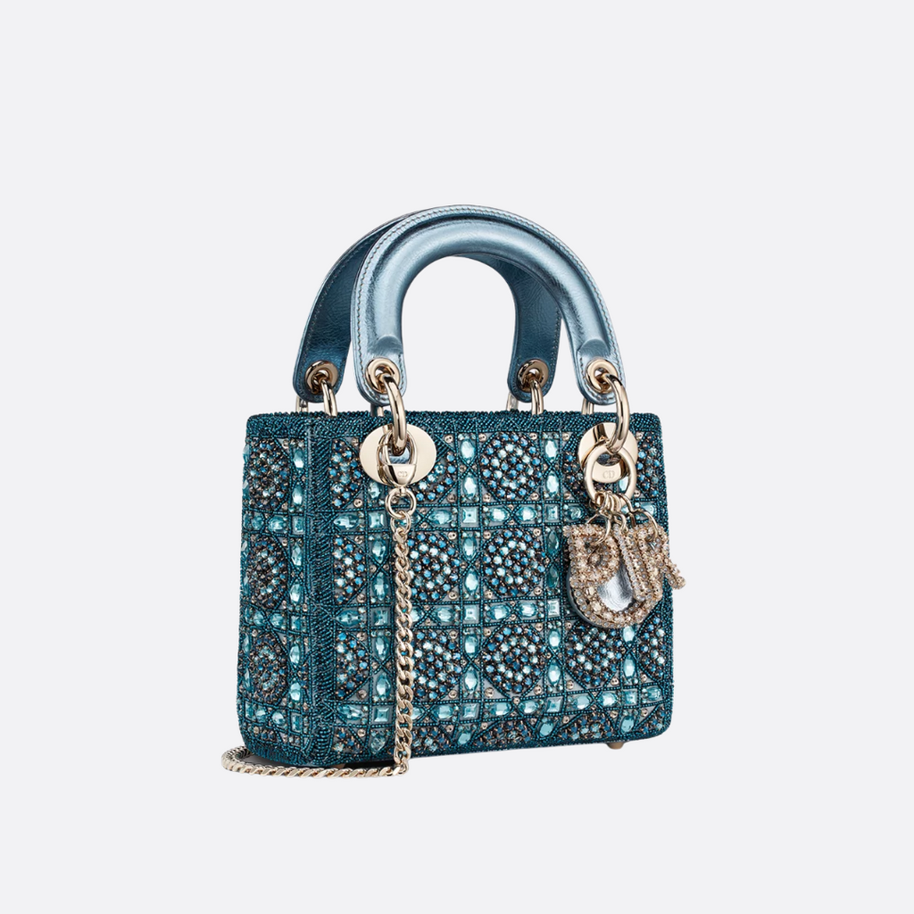 LADY DIOR MINI MIT PERLEN