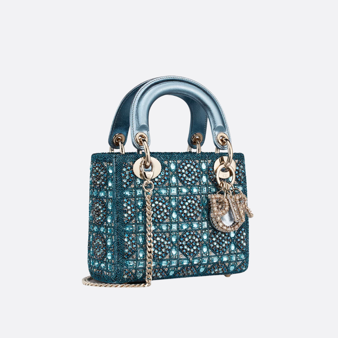 LADY DIOR MINI MIT PERLEN