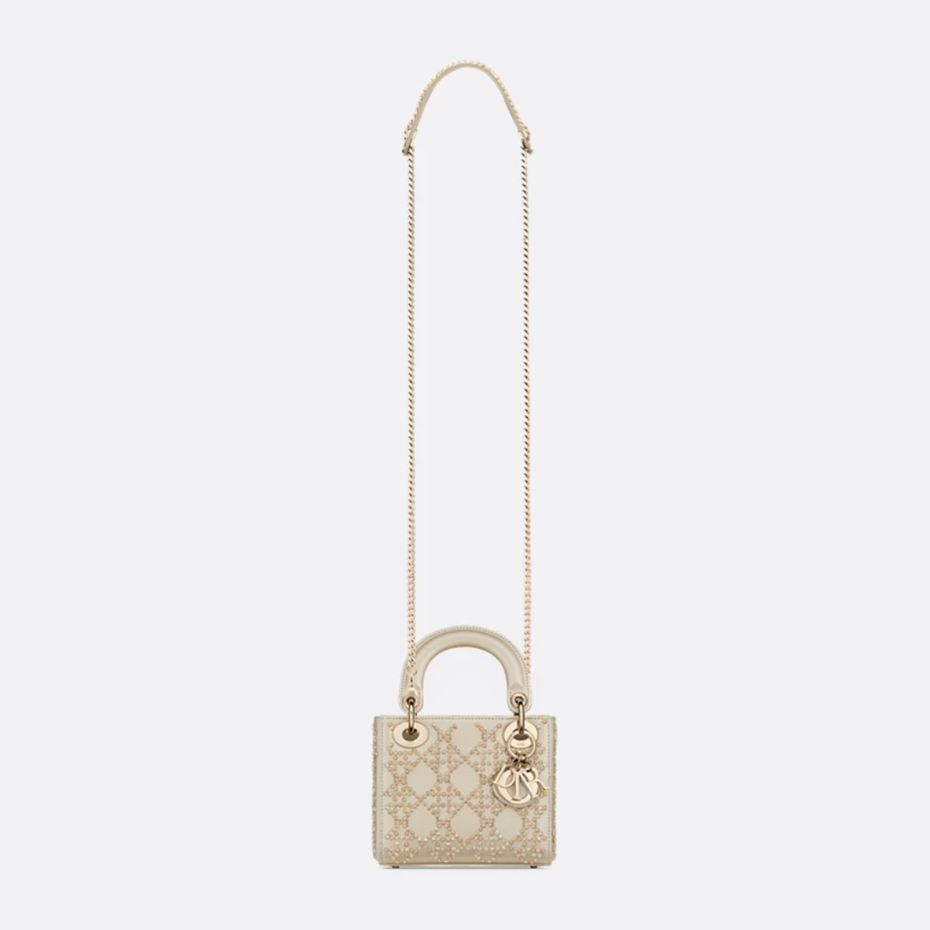 MINI LADY DIOR MIT PERLENBESTICKUNG