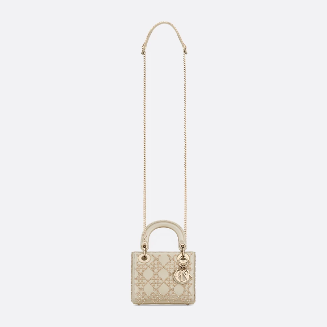 MINI LADY DIOR MIT PERLENBESTICKUNG
