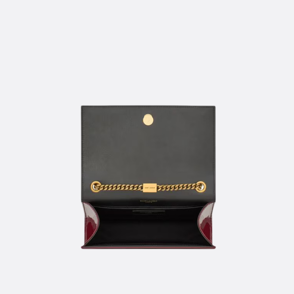 SAINT LAURENT KATE KLEINE SCHULTERTASCHE AUS LACKLEDER