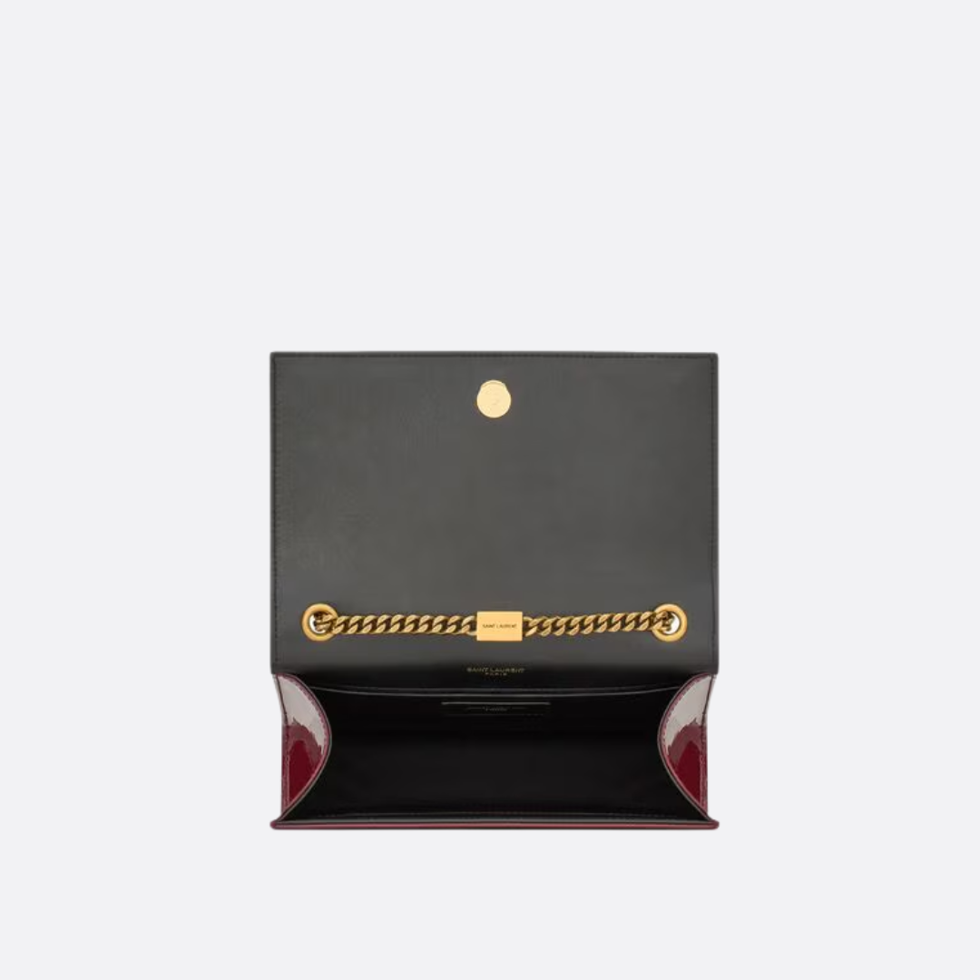 SAINT LAURENT KATE KLEINE SCHULTERTASCHE AUS LACKLEDER