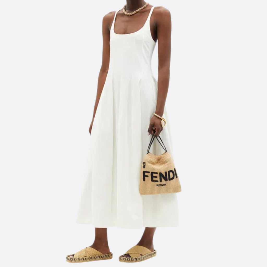 FENDI KLEINE HANDTASCHE AUS RAFFIA