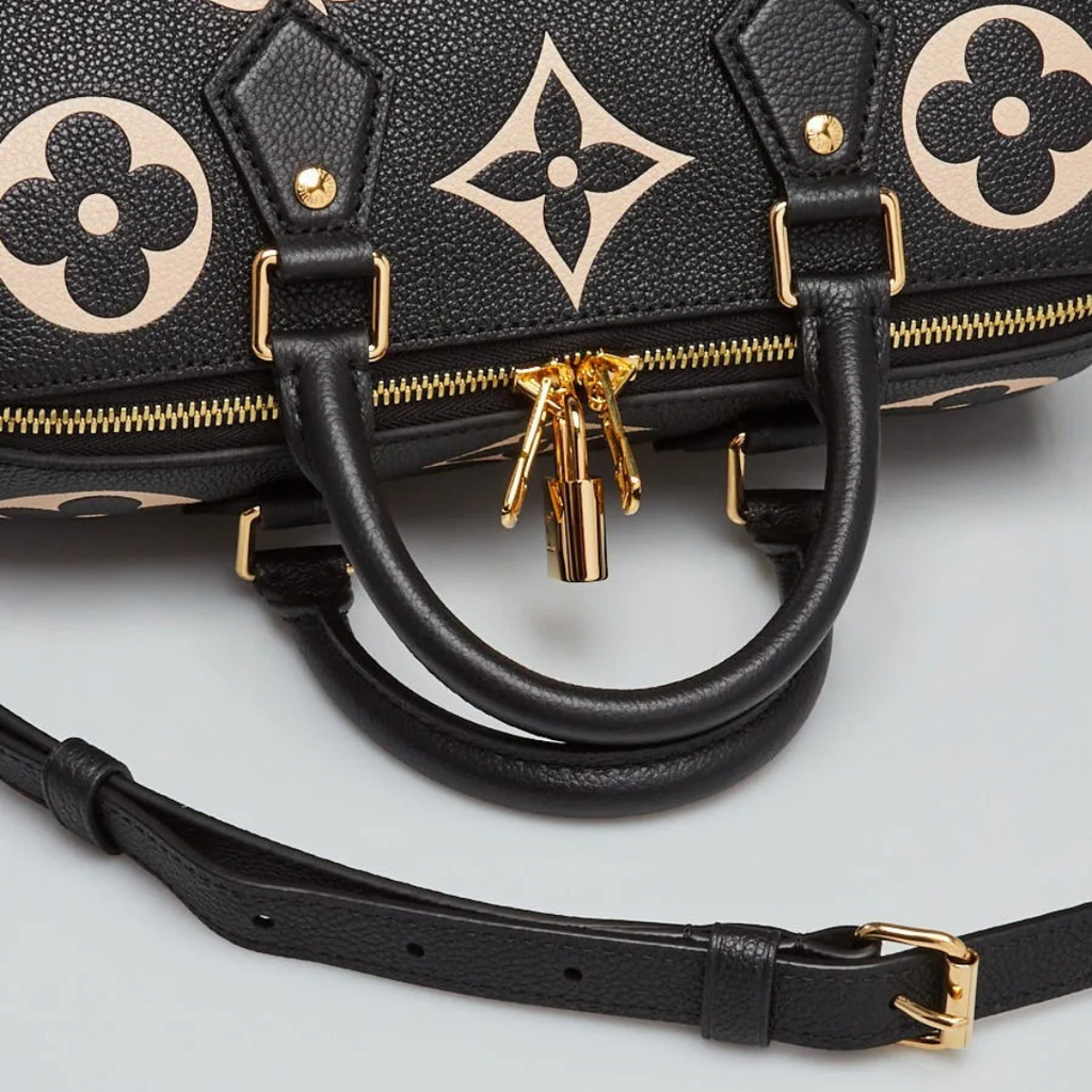 LOUIS VUITTON SPEEDY BANDOULIÈRE 25 EMPREINTE TASCHE SCHWARZ