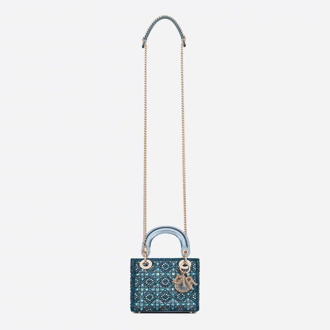 LADY DIOR MINI MIT PERLEN