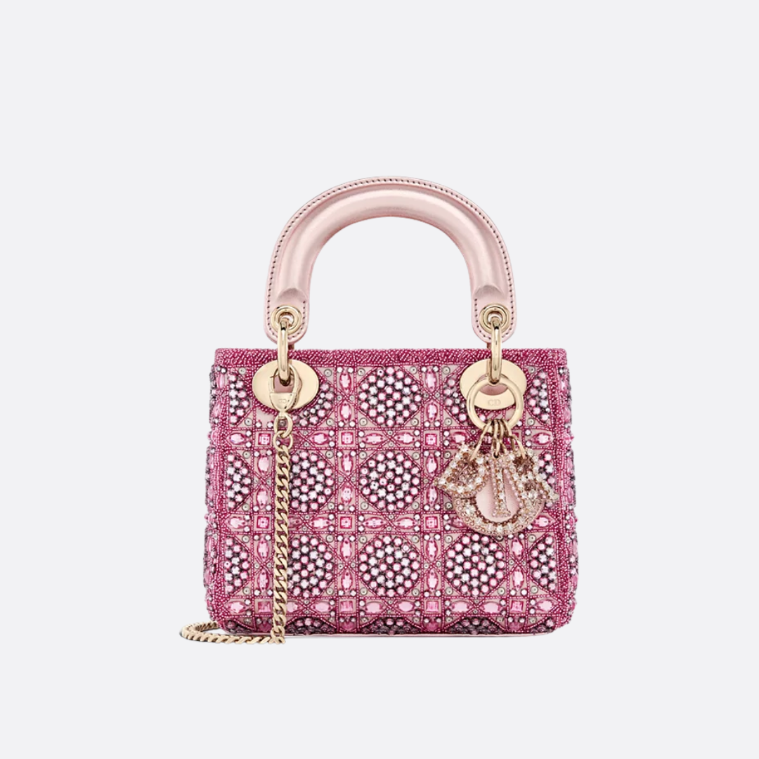 LADY DIOR MINI MIT PERLEN
