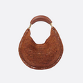 CHLOÉ SUMMER BANANA BAG IN RAFFIA