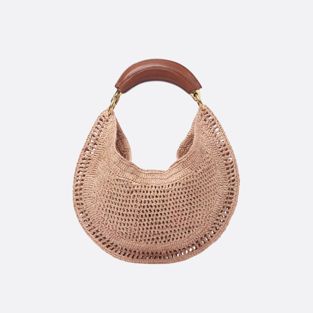 CHLOÉ SUMMER BANANA BAG IN RAFFIA