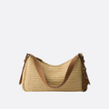PRADA LARGE HANDBAG IN CROCHET AND LEATHER
