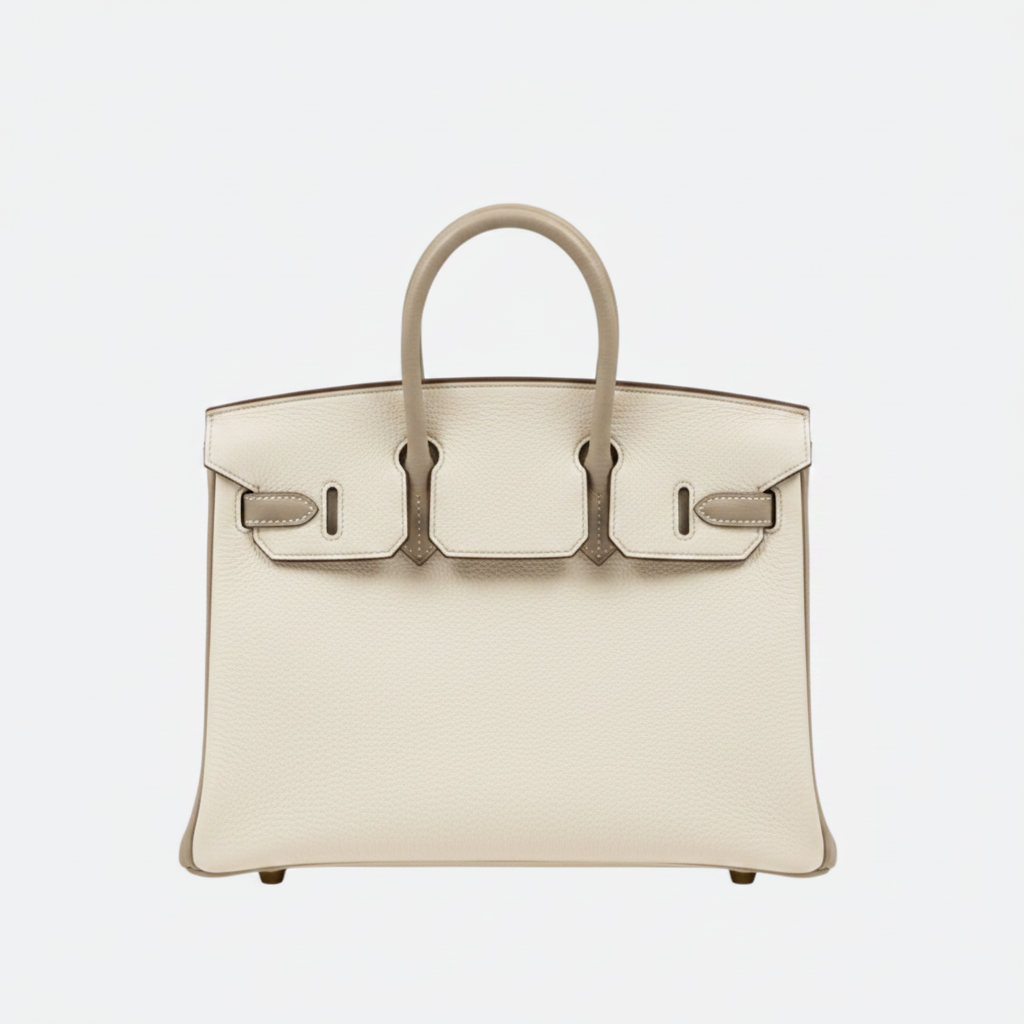 HERMÈS BIRKIN 25 HSS BAG IN CRAIE / GRIS TOURTERELLE TOGO LEATHER