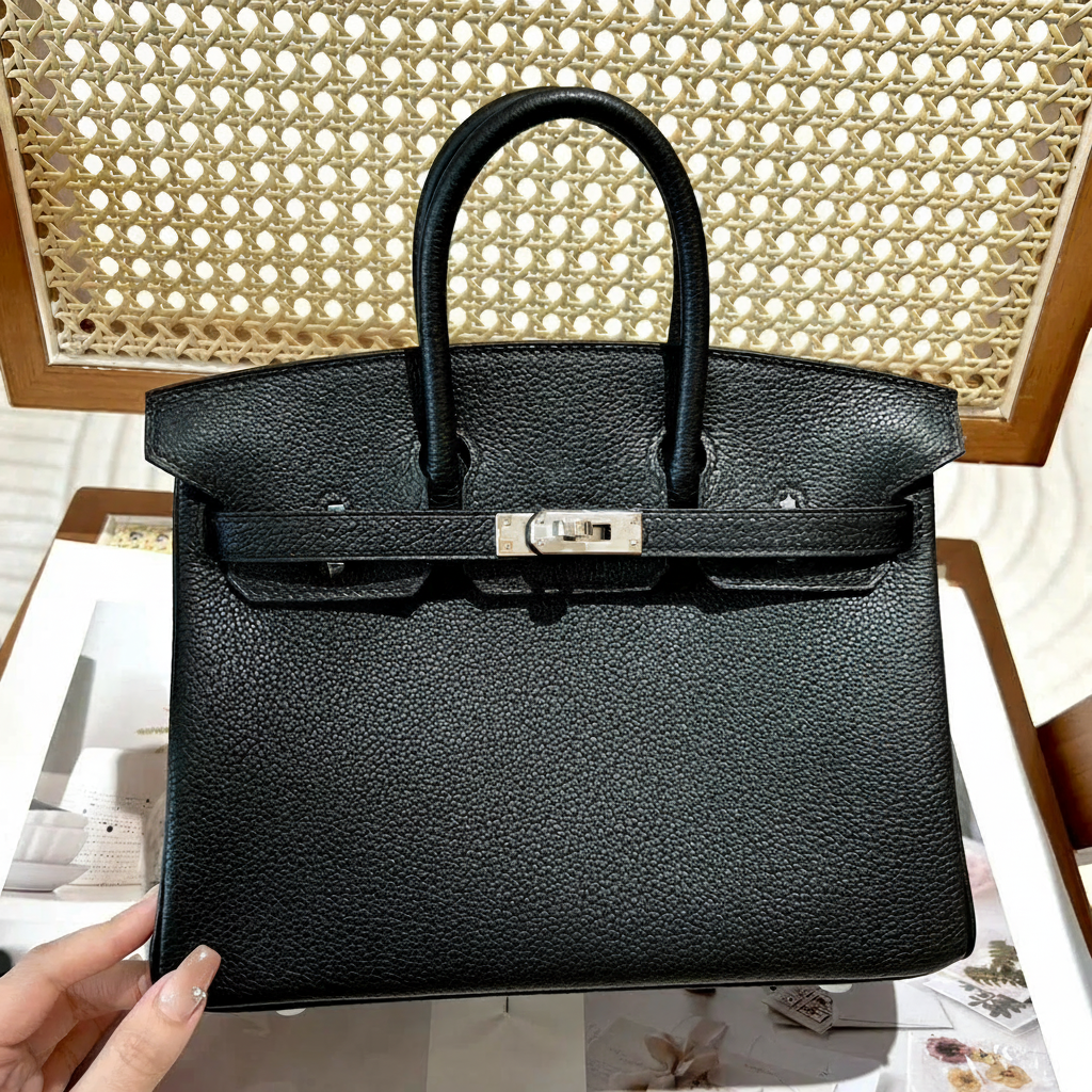 HERMÈS BIRKIN 25 HSS BAG IN CRAIE / GRIS TOURTERELLE TOGO LEATHER