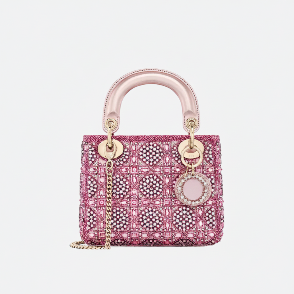 LADY DIOR MINI WITH PEARLS