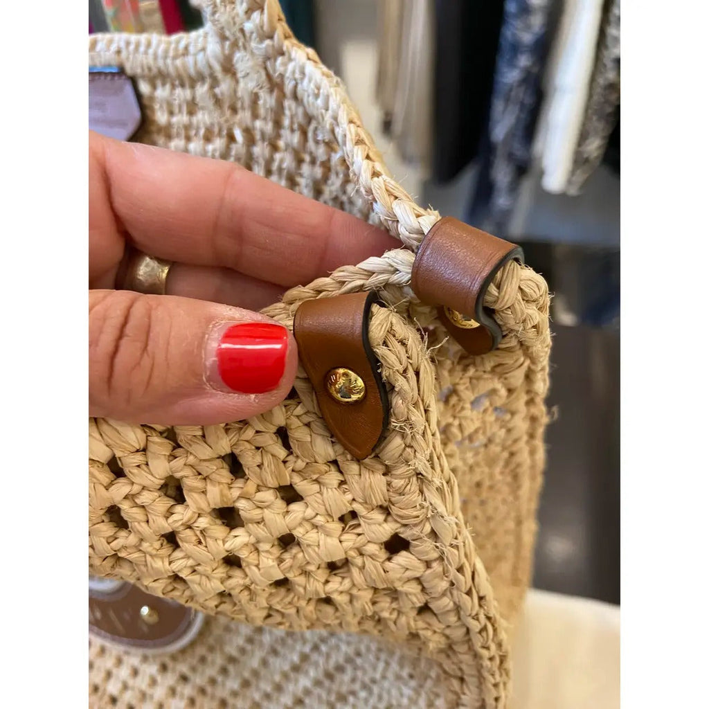 LOUIS VUITTON ONTHEGO MM HANDTASCHE AUS RAFFIA BY THE POOL