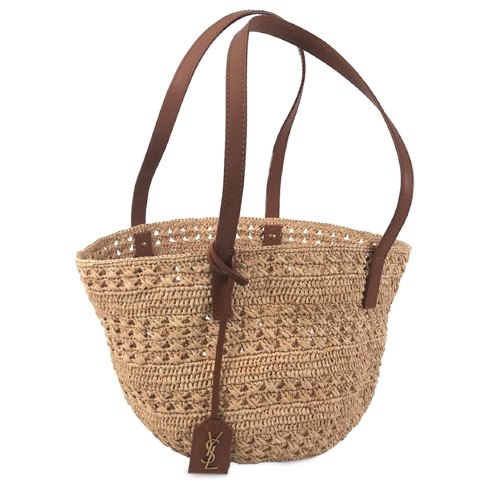 YVES SAINT LAURENT HANDTASCHE AUS RAFFIA