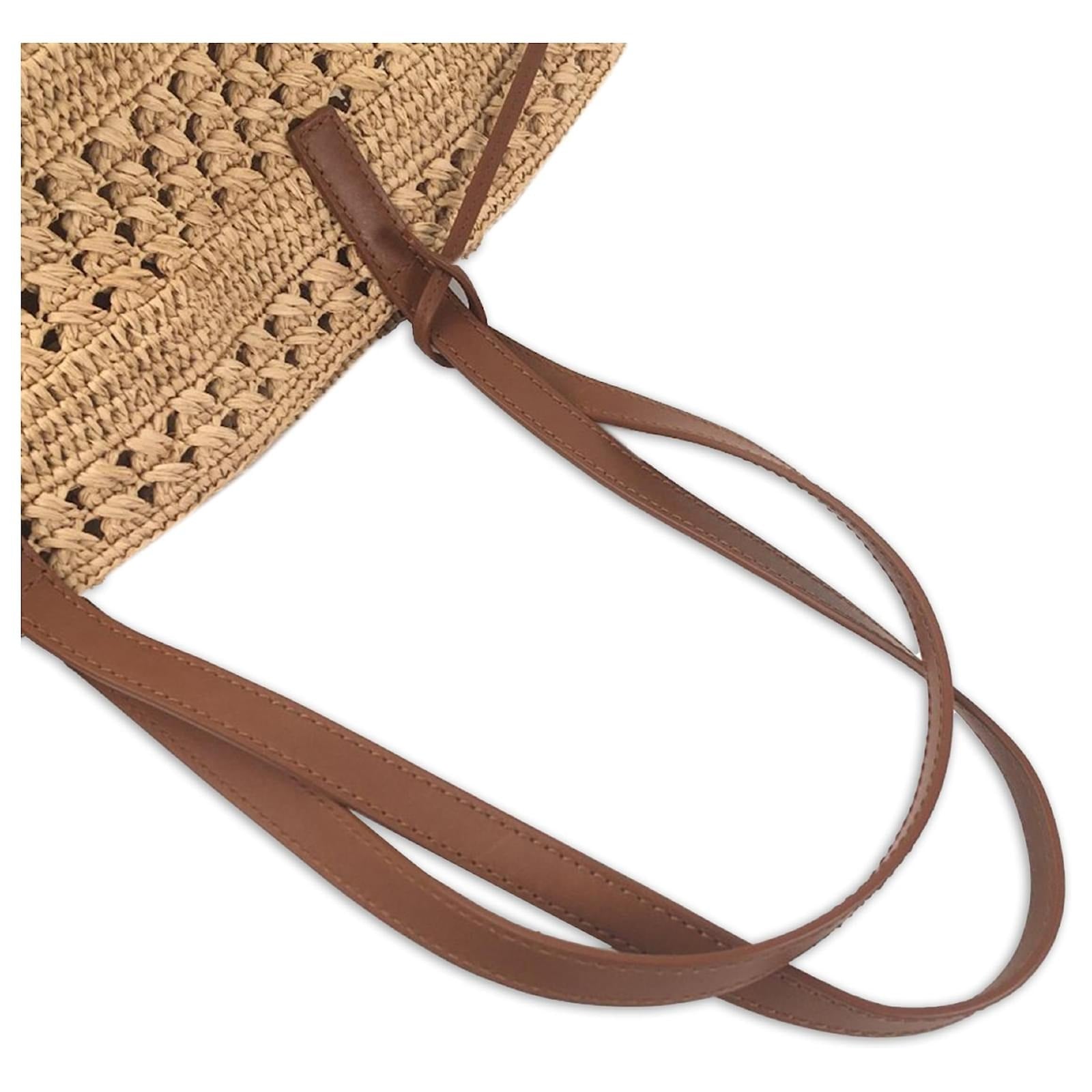 YVES SAINT LAURENT HANDTASCHE AUS RAFFIA