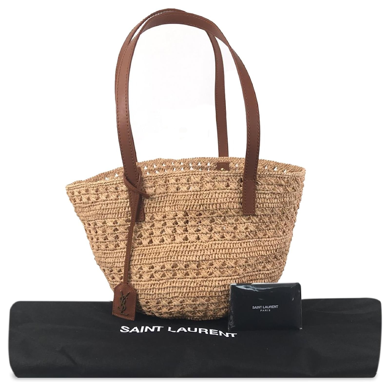 YVES SAINT LAURENT HANDTASCHE AUS RAFFIA