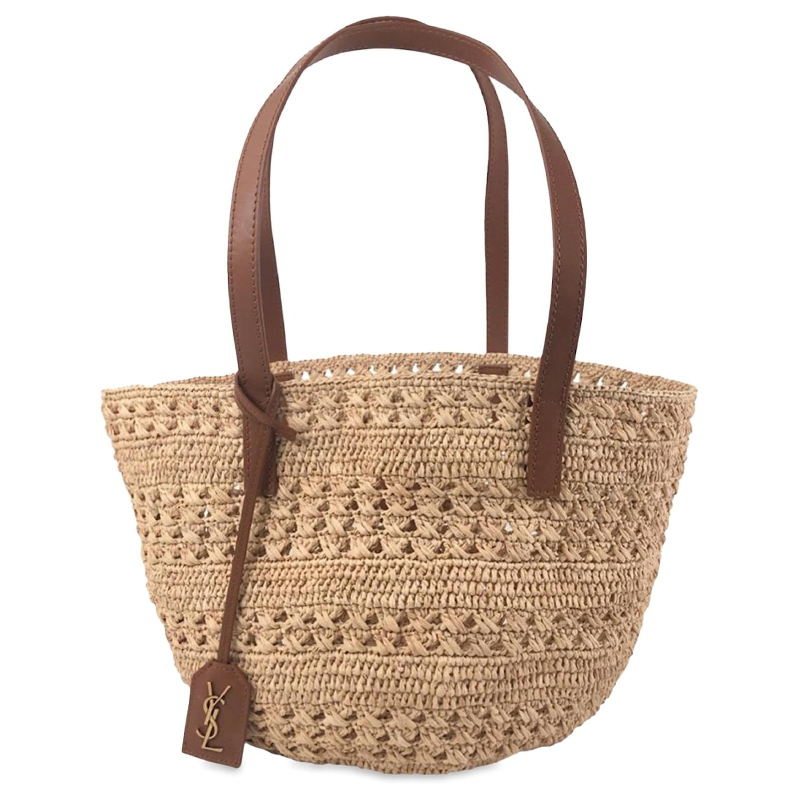 YVES SAINT LAURENT HANDTASCHE AUS RAFFIA